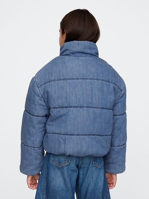 Image number 2 showing, Kids Denim Puffer Jacket