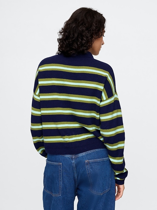 Image number 2 showing, CashSoft Relaxed Polo Sweater