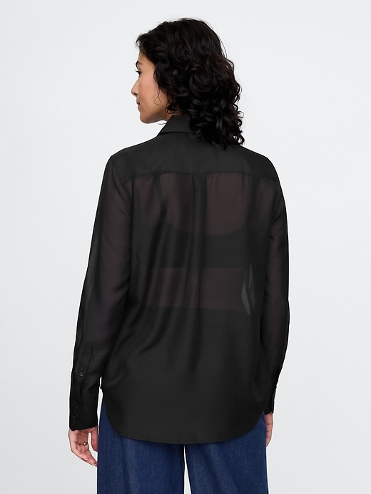 Image number 2 showing, Sheer Classic Tuxedo Shirt