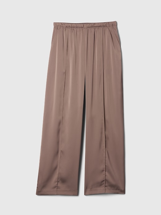 Image number 7 showing, Mid Rise Recycled Satin Seamed Pants