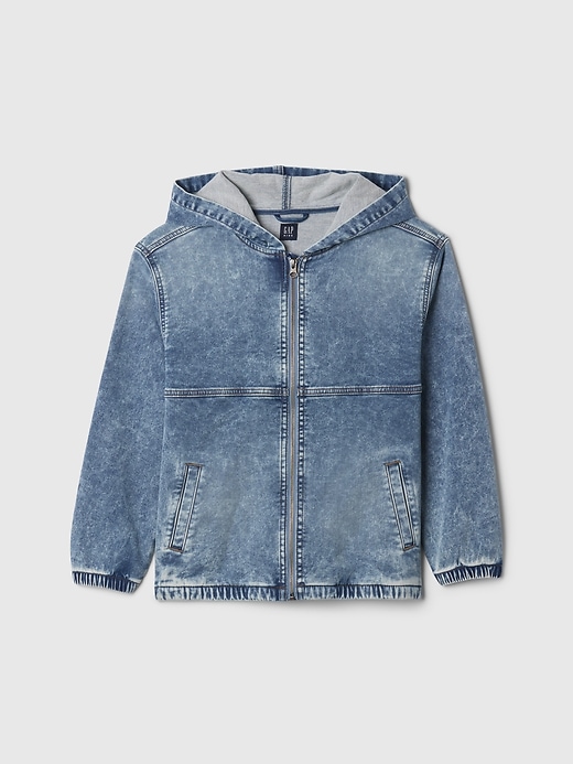 Image number 5 showing, Kids UltraSoft Denim Hooded Jacket