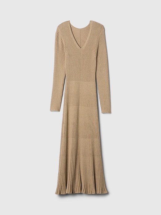 Image number 7 showing, V-Neck Rib Maxi Sweater Dress