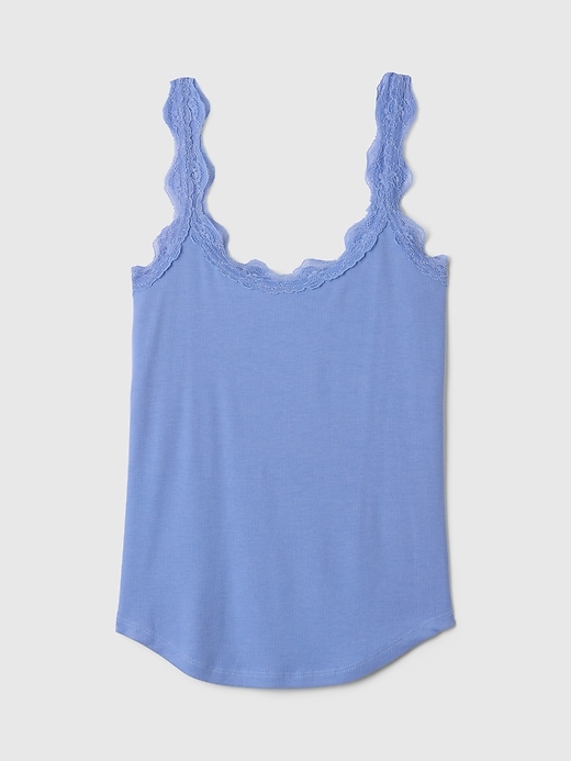 Image number 5 showing, Mini Rib Lace PJ Tank Top