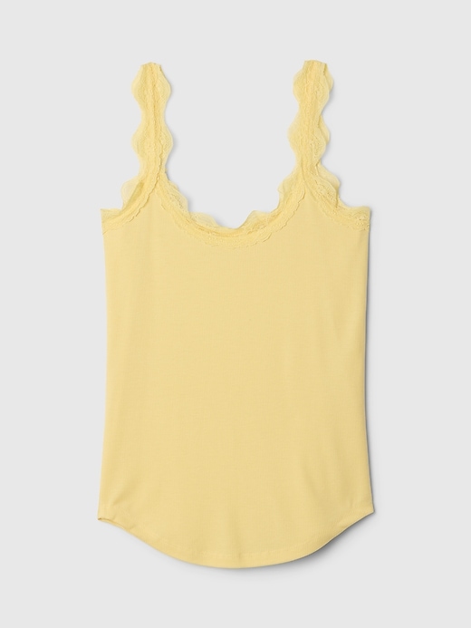 Image number 4 showing, Mini Rib Lace PJ Tank Top