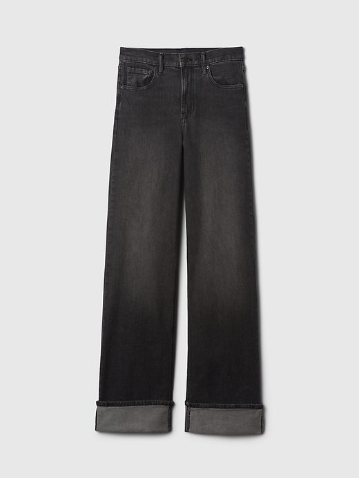 Image number 7 showing, High Rise Stride Cuffed Wide-Leg Jeans