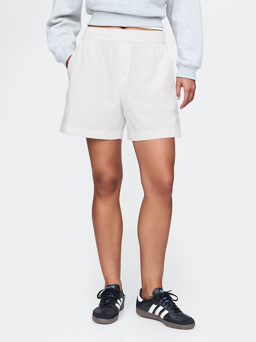 Image number 2 showing, Organic Cotton Striped Poplin Shorts