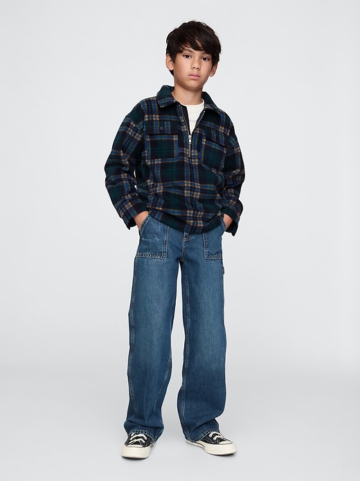 Image number 3 showing, Kids Cozy Half-Zip Shirt Jacket