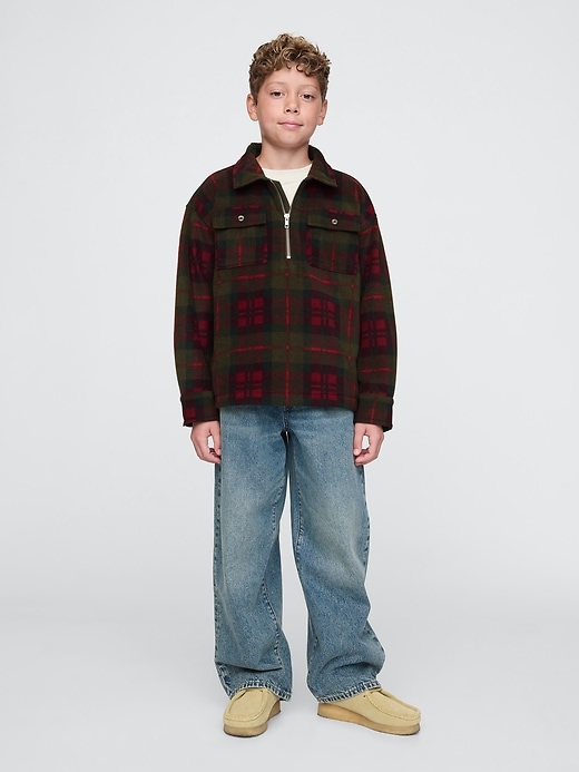 Image number 3 showing, Kids Cozy Half-Zip Shirt Jacket