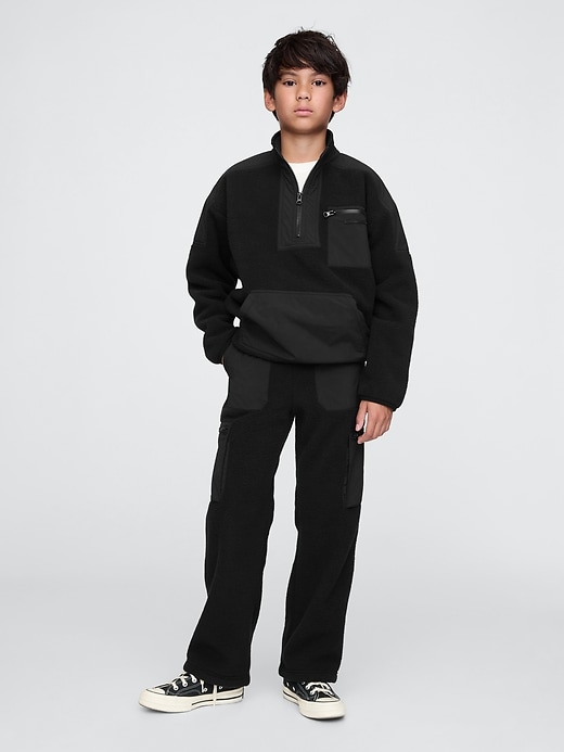 Image number 3 showing, Kids Sherpa Half-Zip Pullover