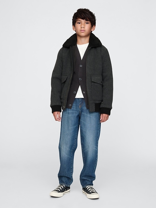 Image number 3 showing, Kids Wool Bomber Jacket