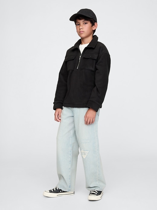 Image number 3 showing, Kids Cozy Half-Zip Shirt Jacket