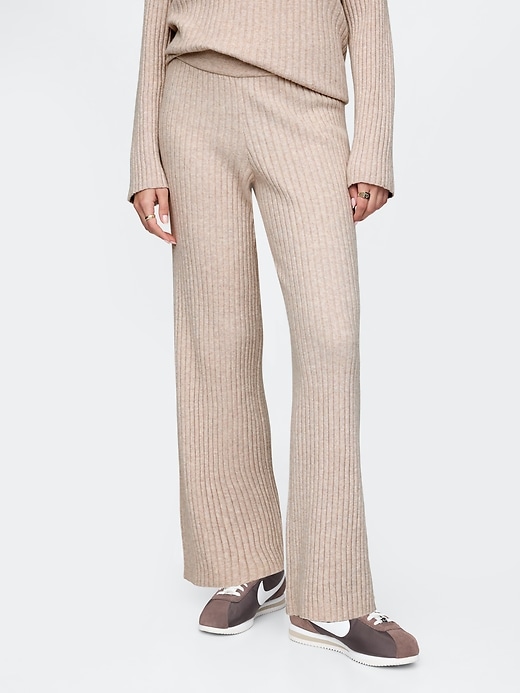 Image number 2 showing, CashSoft Wide Rib Sweater Pants