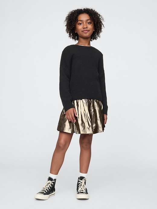 Image number 1 showing, Kids Metallic Pleated Skirt