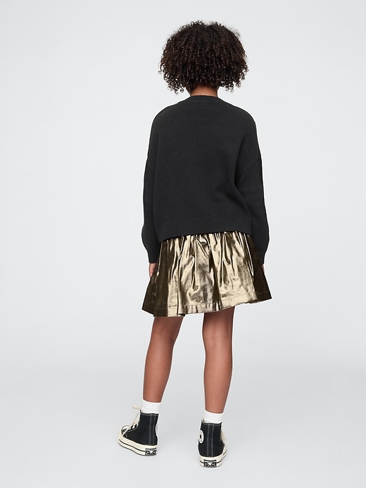 Image number 2 showing, Kids Metallic Pleated Skirt