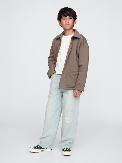 Image number 3 showing, Kids Vintage Soft Sherpa-Lined Shirt Jacket