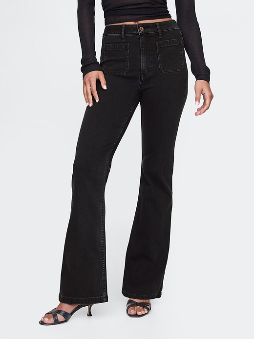 Image number 2 showing, High Rise Curvy &#39;70s Flare Jeans