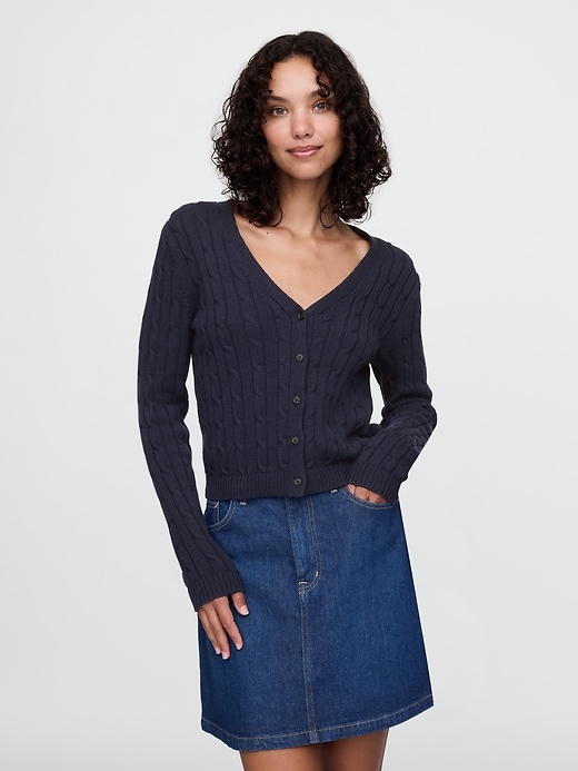 Image number 1 showing, Cable-Knit Cardigan