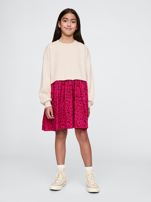 Image number 1 showing, Kids 2-in-1 Vintage Soft Sweatshirt Dress