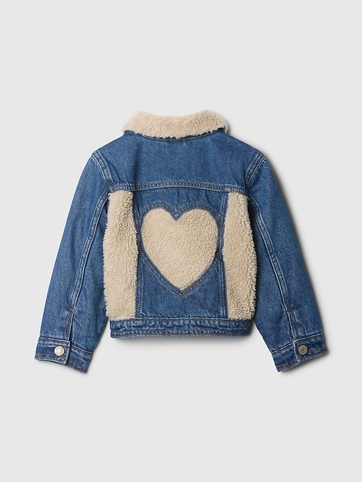 Image number 2 showing, babyGap Sherpa Heart Icon Denim Jacket