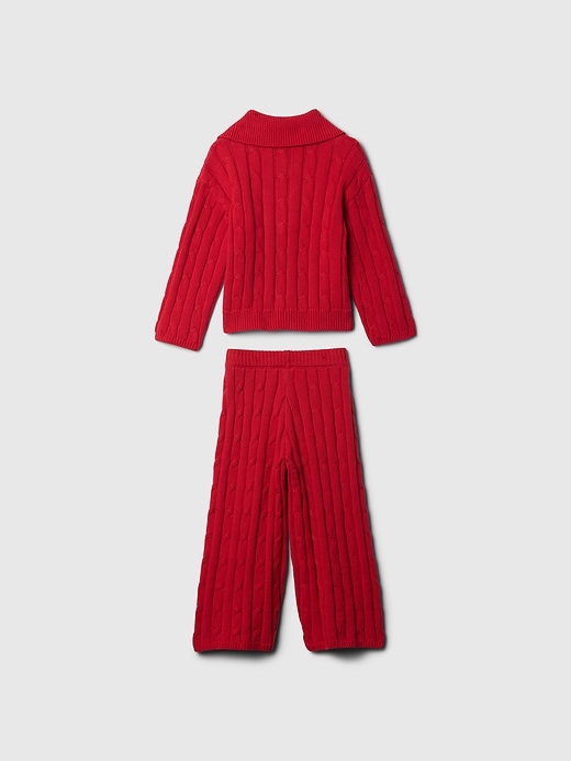 Image number 2 showing, babyGap Cable-Knit Half-Zip Sweater Set