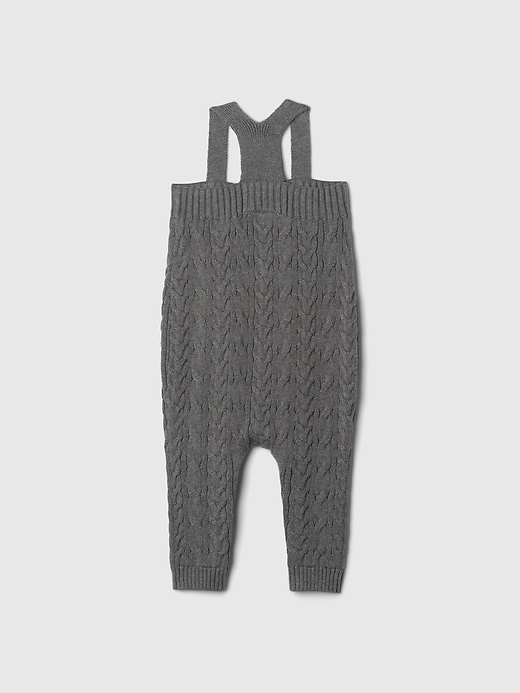 Image number 2 showing, Baby Cable-Knit Sweater Overalls