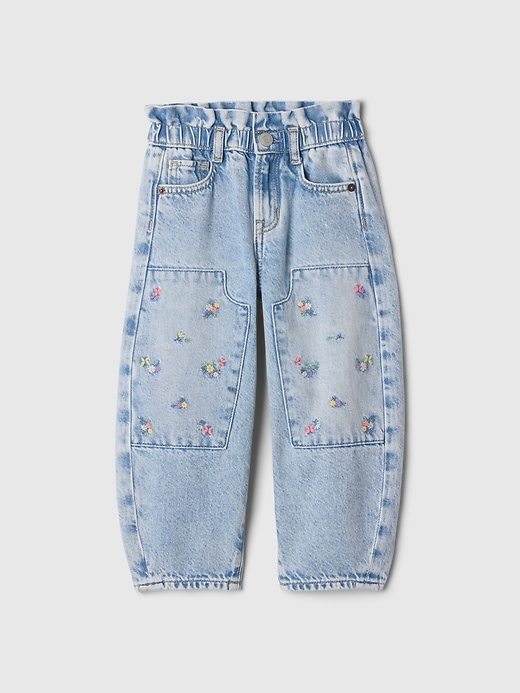 Image number 1 showing, Baby & Toddler Floral Horseshoe Jeans