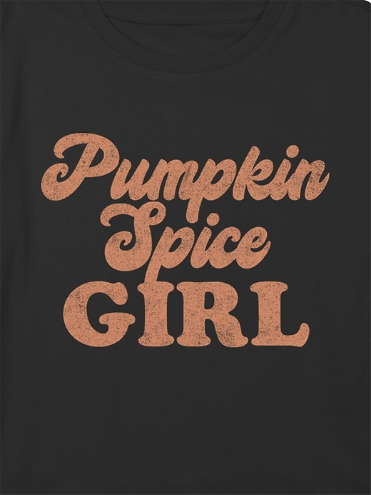 Image number 2 showing, Kids Pumpkin Spice Girl Graphic Boxy Crop Tee