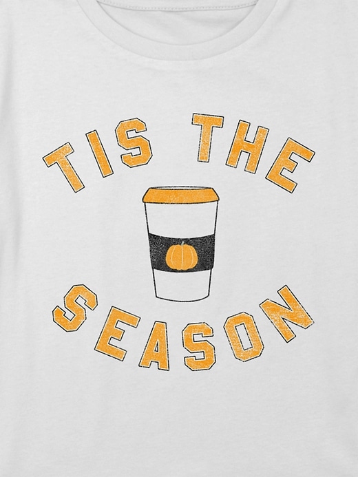 Image number 2 showing, Kids Pumpkin Spice Season Graphic Boxy Crop Tee