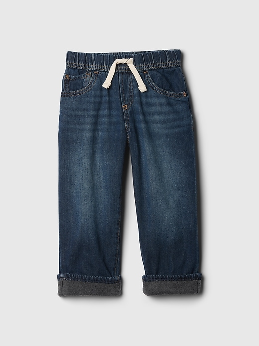 Image number 3 showing, babyGap Fleece-Lined Baggy Jeans