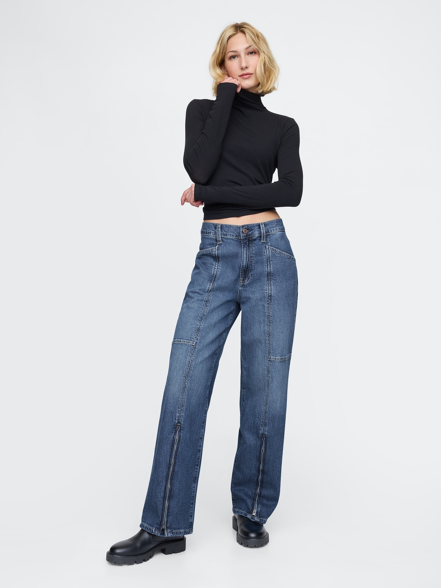 Mid Rise '90s Loose Jeans