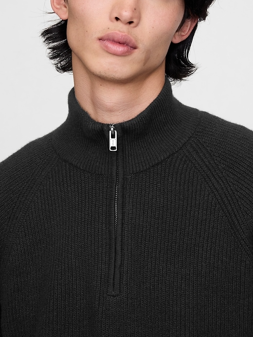 Image number 4 showing, CashSoft Textured Quarter-Zip Pullover