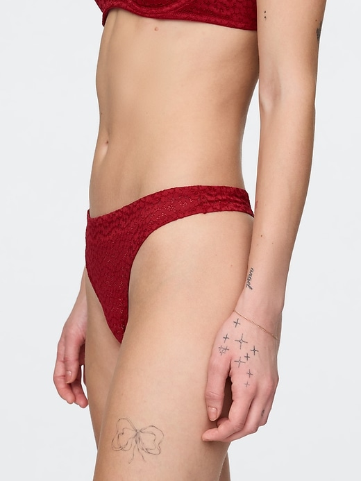 Image number 2 showing, Lace Thong