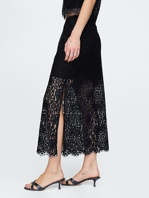 Image number 3 showing, Lace Pull-On Midi Skirt