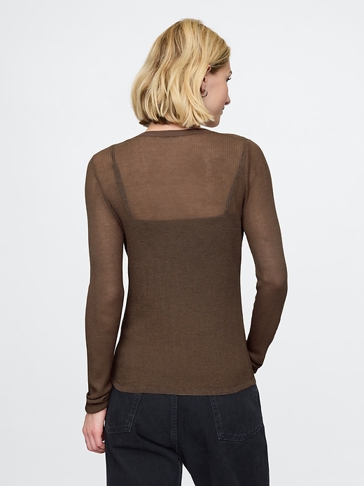 Image number 2 showing, Sheer Rib Sweater