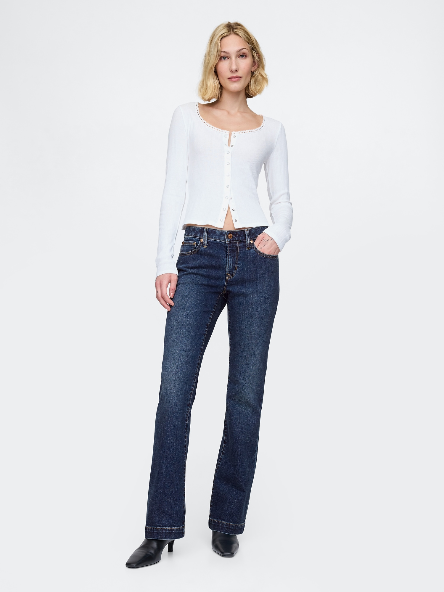 Low Rise Long & Lean Jeans - Blue