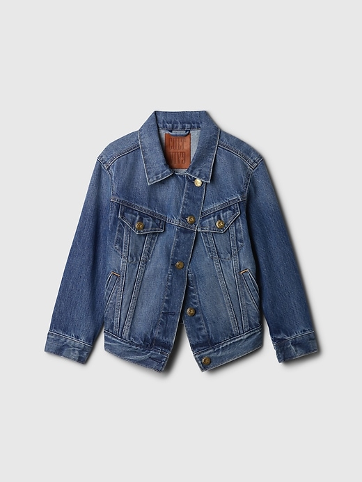 Image number 5 showing, Gap × Cult Gaia Kids Asymmetrical Denim Jacket