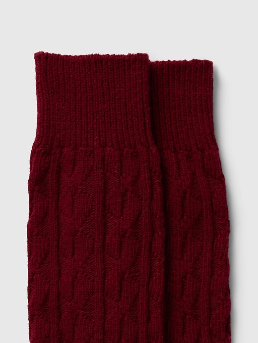 View large product image 2 of 4. Cable-Knit Dress Socks