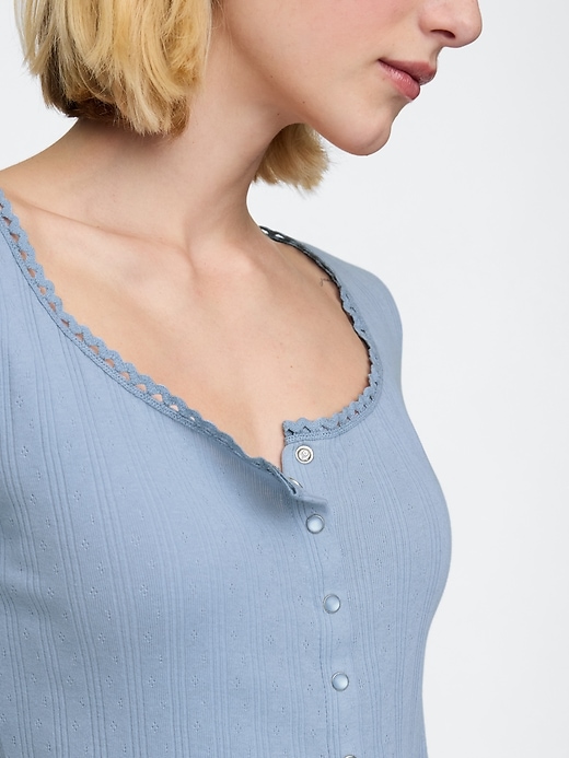 Image number 3 showing, Cropped Pointelle Cardigan