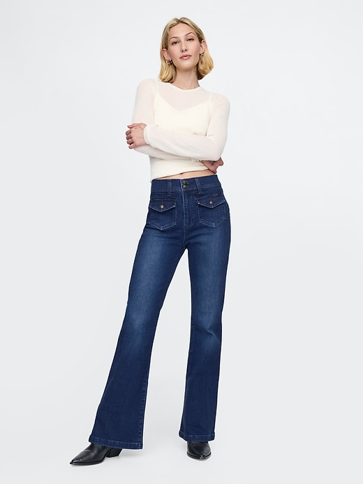 Image number 1 showing, High Rise '70s Flare Jeans