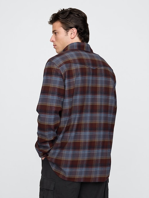 Image number 4 showing, Organic Cotton Flannel Western Shirt