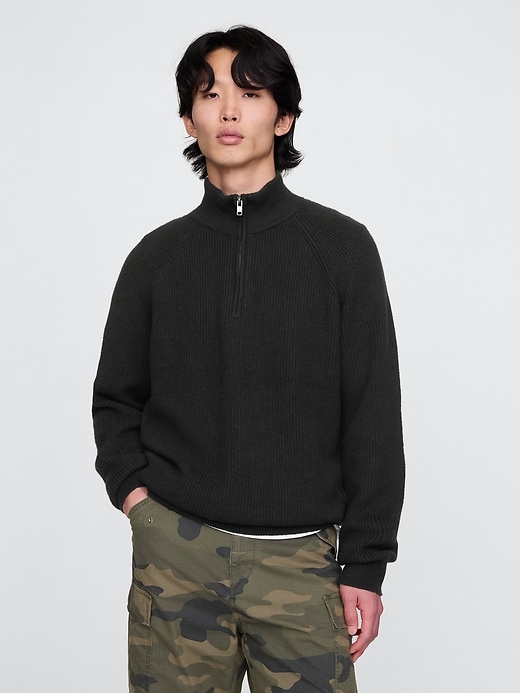 Image number 1 showing, CashSoft Textured Quarter-Zip Pullover