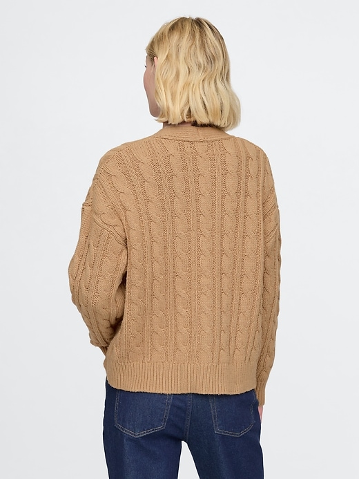 Image number 2 showing, Oversized Cable-Knit Cardigan