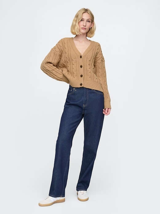 Image number 3 showing, Oversized Cable-Knit Cardigan