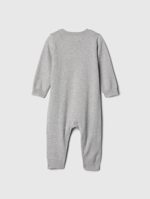 Image number 2 showing, Baby Bear Heart Sweater One-Piece