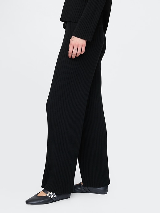 Image number 3 showing, CashSoft Wide Rib Sweater Pants