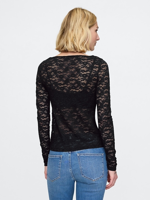 Image number 2 showing, Sheer Lace Top