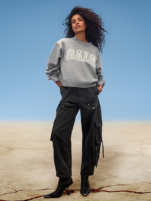 Image number 6 showing, Gap x Cult Gaia Cropped Logo Sweatshirt