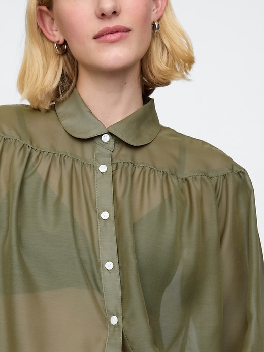 Image number 4 showing, Oversized Sheer Shirt