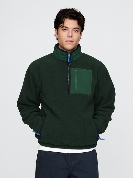 Image number 1 showing, Sherpa Half-Zip Pullover