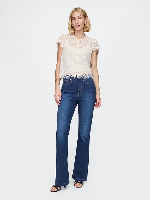 Image number 3 showing, Lace Cap Sleeve Top